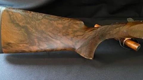 Perazzi refinish and recut checkering